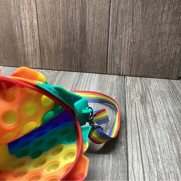 Unicorn Rainbow Crossbody Zippered Bag DANBAR Poppet Handbag Ages 8+ - Picture 9 of 14